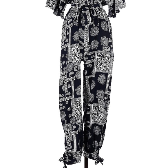 Beautiful On You Navy Blue & White Jumpsuit - Picture 4 of 4